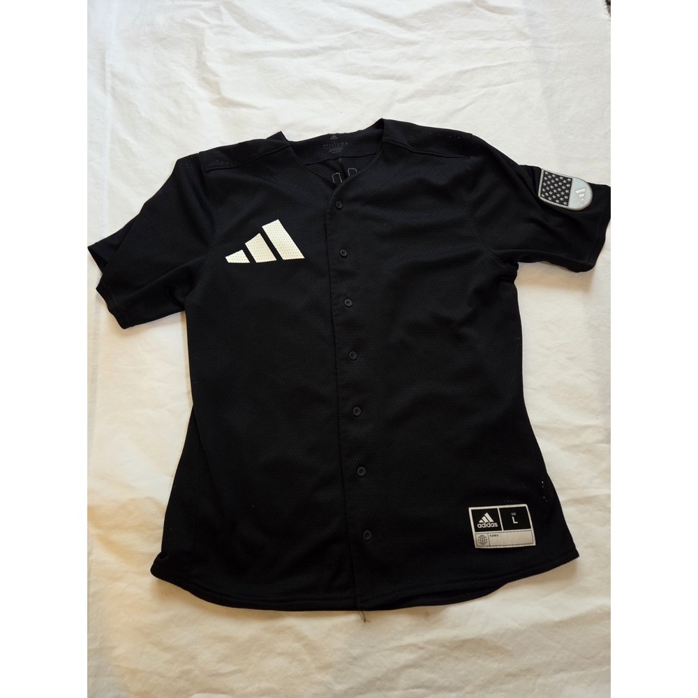 Adidas x Daniel Patrick Baseball Jersey Mens Large Black Mesh Button Front...